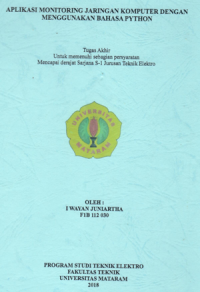 Image of APLIKASI MONITORING JARINGAN KOMPUTER DENGAN  MENGGUNAKAN BAHASA PYTHON