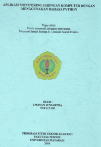 APLIKASI MONITORING JARINGAN KOMPUTER DENGAN  MENGGUNAKAN BAHASA PYTHON