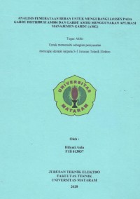 Analiais Pemerataan Beban untuk Mengurangi Losses Pada Gardu Distribusi AM086 Dan Gardu AM183 Menggunakan Aplikasi Manajemen Gardu ( AMG)