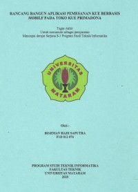 Image of RANCANG BANGUN APLIKASI PEMESANAN KUE BERBASIS MOBILE PADA TOKO KUE PRIMADONA