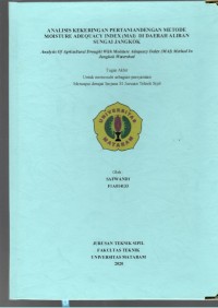 ANALISIS KEKERINGAN PERTANIAN DENGAN METODE MOISTURE ADEQUACY INDEX (MAI)  DI DAERAH ALIRAN SUNGAI JANGKOK