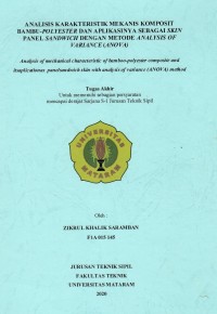 ANALISIS KARAKTERISTIK MEKANIS KOMPOSIT BAMBU-POLYESTER DAN APLIKASINYA SEBAGAI SKIN PANEL SANDWICH DENGAN METODE ANALYSIS OF VARIANCE (ANOVA)