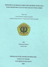 Implementasi Service Oriented Architecture (SOA) pada Sistem Pencatatan Keuangan untuk UMKM