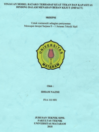 Image of TINJAUAN MODEL BATAKO TERHADAP KUAT TEKAN DAN KAPASITAS DINDING DALAM MENAHAN BEBAN KEJUT (IMPACT)
